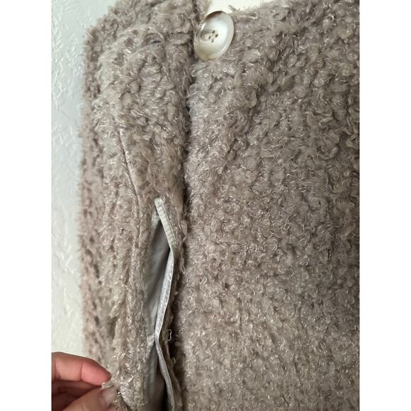 Helene Berman London Super Soft Sweater Plush Beige Jacket Size S - Picture 9 of 11